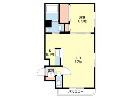 グランメールノース15(1LDK/3階)の間取り写真