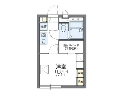 レオパレス西岡本2番館(1K/1階)の間取り写真