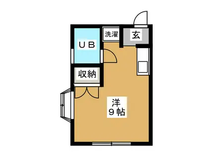 サンヒルズF(ワンルーム/1階)の間取り写真