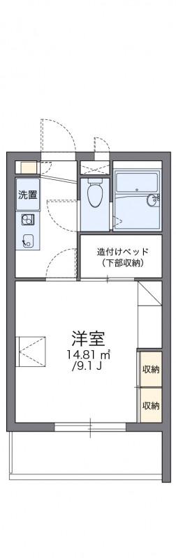 レオパレスレグルス(1K/2階)の間取り写真