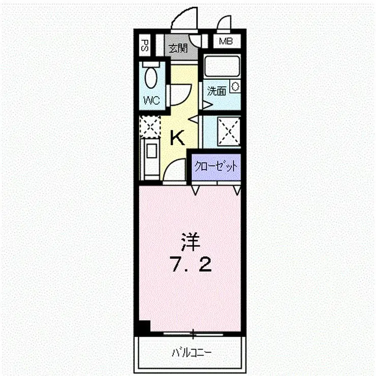 コスモハイツ 2階階 間取り