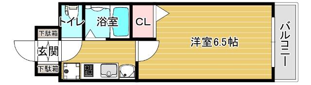 エステムコート大阪ベイエリア(1K/7階)の間取り写真