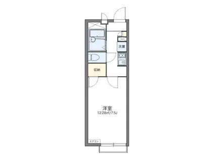 レオパレス喜多I(1K/2階)の間取り写真