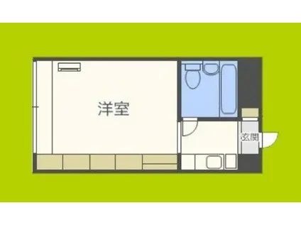 メネダス(1K/4階)の間取り写真