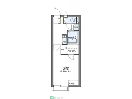 レオネクスト鳶尾II(1K/2階)の間取り写真