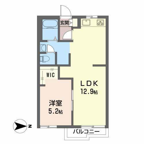 CEST LA VIE(1LDK/2階)の間取り写真