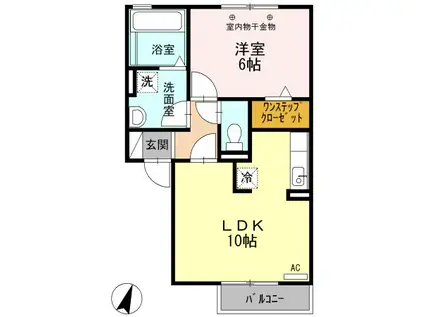 PALAZZO DELPIERO/PLATINI/VIERI VIER(1LDK/2階)の間取り写真