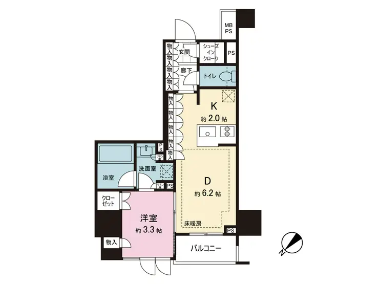 ライオンズ蔵前レジデンス 2階階 間取り