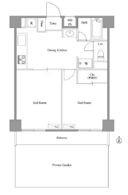 ダイアパレス千歳 1階階 間取り