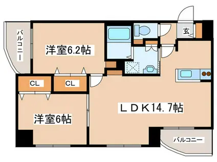 ニューライフサッポロ(2LDK/3階)の間取り写真