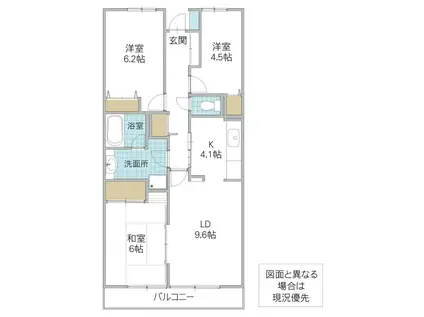 藤和シティコープ(3LDK/3階)の間取り写真