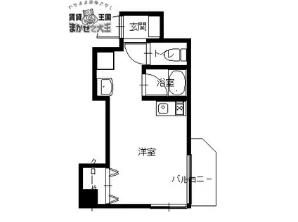 ハピーロード赤迫一番館(ワンルーム/4階)の間取り写真
