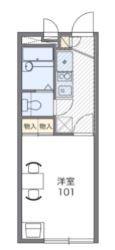 レオパレスAQUA(1K/1階)の間取り写真