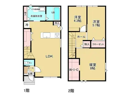 GOOD HILLS金泉寺II(3LDK/1階)の間取り写真