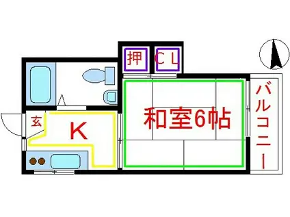 アーリーコーポ(1K/1階)の間取り写真