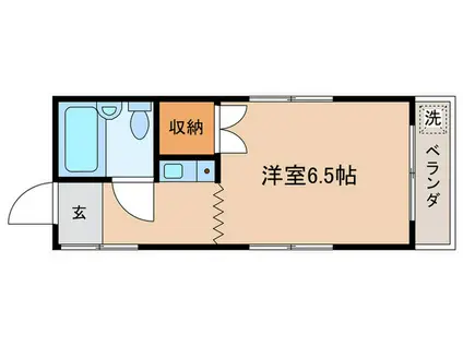 ユンハイツ(1K/2階)の間取り写真