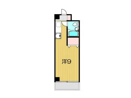 パークサイド関(ワンルーム/2階)の間取り写真