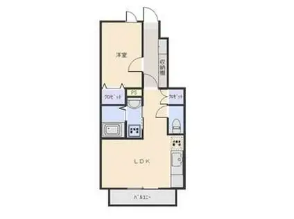 アークトゥルスA(1LDK/1階)の間取り写真