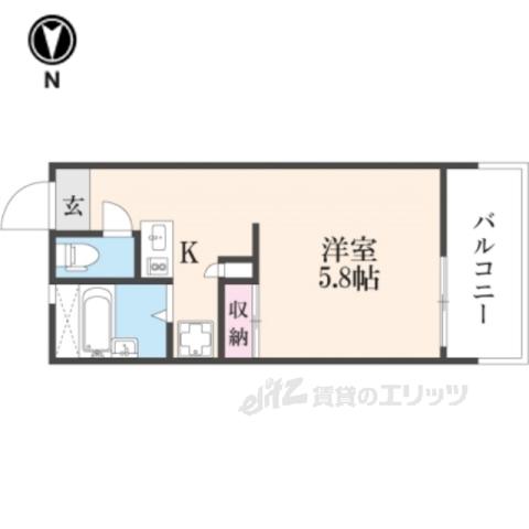 レオパレスヴィラ(1K/3階)の間取り写真