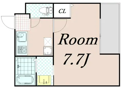 EN西ノ京二条(1K/1階)の間取り写真