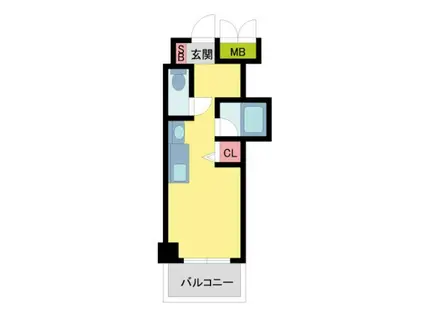 グロース西宮北口(ワンルーム/2階)の間取り写真