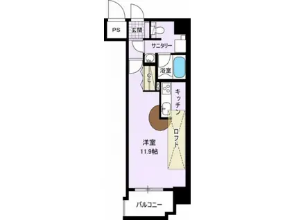 グランドポレストーネ大手町弐番館(ワンルーム/6階)の間取り写真