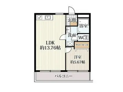 07MOONTOWN(1LDK/4階)の間取り写真