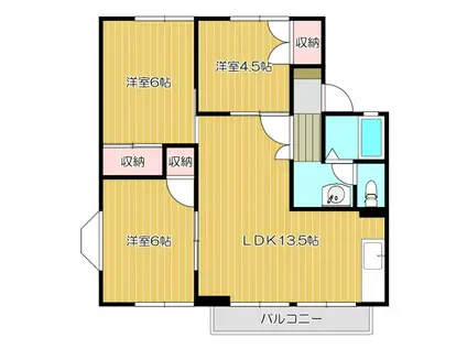 アビータ(3LDK/2階)の間取り写真