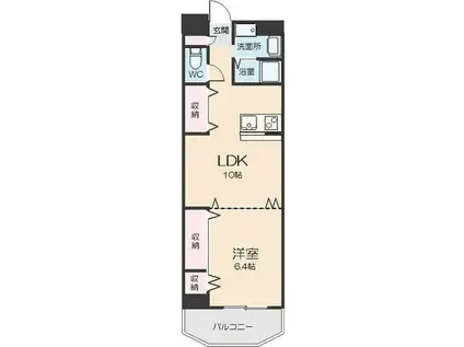 第13オオタビル(1LDK/3階)の間取り写真