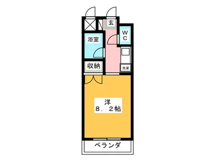 ルミネ松本(1K/3階)の間取り写真