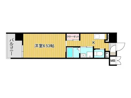 ウイングス城野駅前(1K/3階)の間取り写真