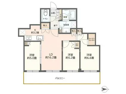 アトラスブランズタワー三河島(3LDK/13階)の間取り写真