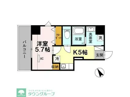 アイリス大森(1K/3階)の間取り写真