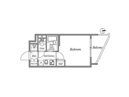 レジデンス新宿中落合(1K/3階)の間取り写真