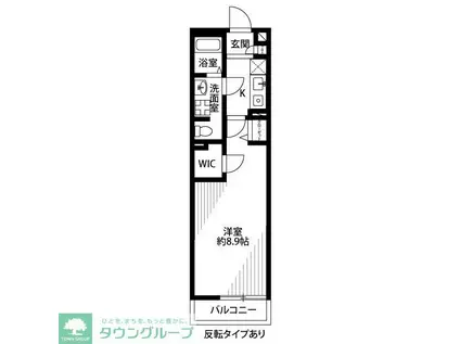 アムール右京(1K/2階)の間取り写真