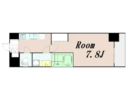 CAVANA九条烏丸(1K/1階)の間取り写真