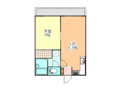 ライフアシェルうずら野(1LDK/2階)の間取り写真