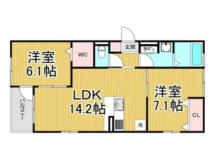 プラザ エミネンス(2LDK/2階)の間取り写真