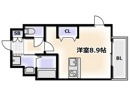 VILLA LUCE(ワンルーム/7階)の間取り写真