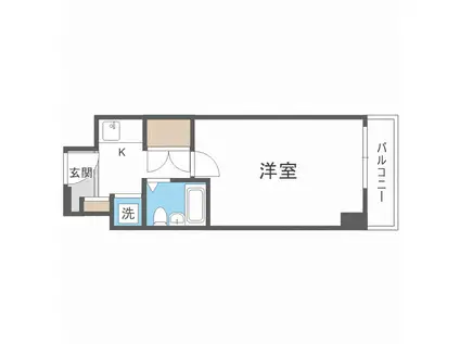 エルデ大手前(1K/4階)の間取り写真