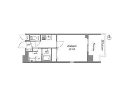 CION NAGOYA MEIEKI(1K/8階)の間取り写真