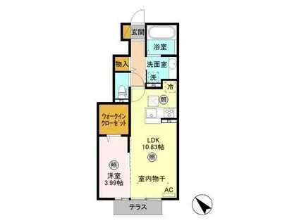 ソフィアグランデ(1LDK/1階)の間取り写真