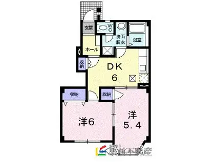 サンライズ21(2DK/1階)の間取り写真