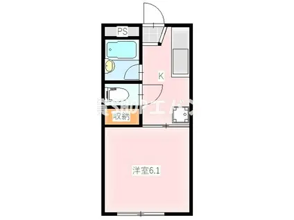 美樹ハイツ(1K/1階)の間取り写真