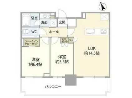 アトラス北千住(2LDK/8階)の間取り写真