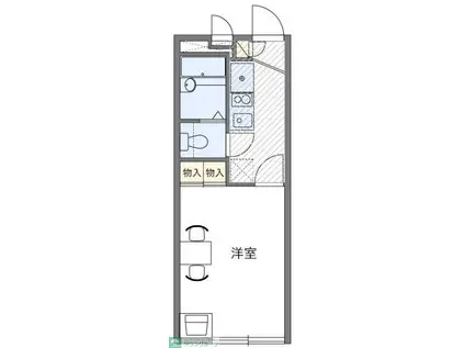 レオパレス寛(1K/2階)の間取り写真