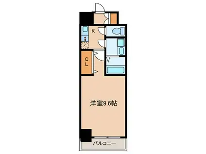 SーRESIDENCE岡崎公園AUREATE(1K/8階)の間取り写真