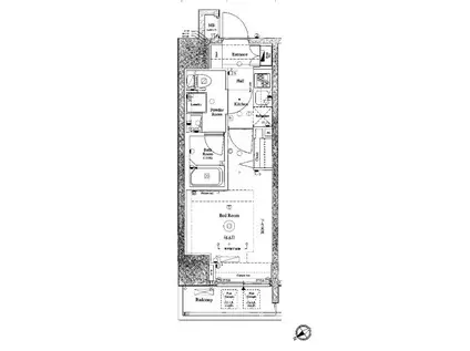 アクサス汐留(1K/10階)の間取り写真