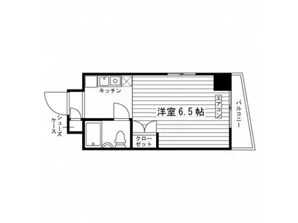 アンソレイエ杉浦(ワンルーム/4階)の間取り写真