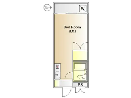 パークサイド学芸大(ワンルーム/3階)の間取り写真